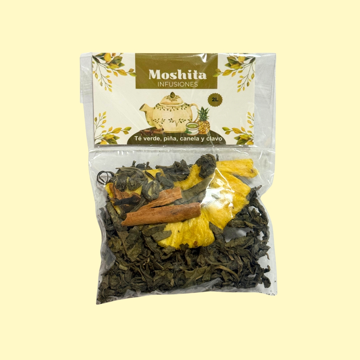 Té verde, piña, canela y clavo